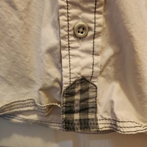 Buffalo Men's Casual Light Gray Button-Up Shirt, Size L - Picture 3 of 9